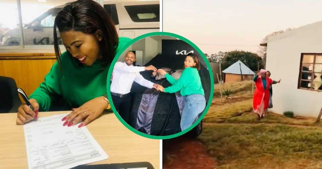 Woman buys the latest Kia Sonet straight out of the dealership. Woman buys the latest Kia Sonet straight out of the dealership.