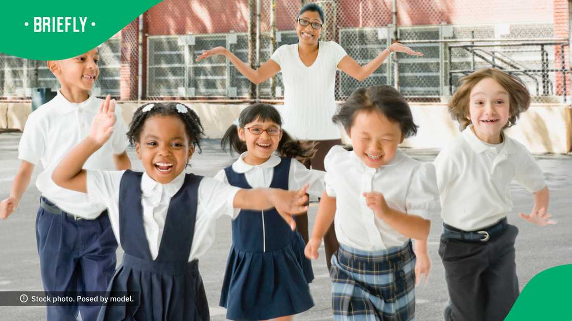 A teacher's pupils were quick to follow her dance routine. A teacher's pupils were quick to follow her dance routine.