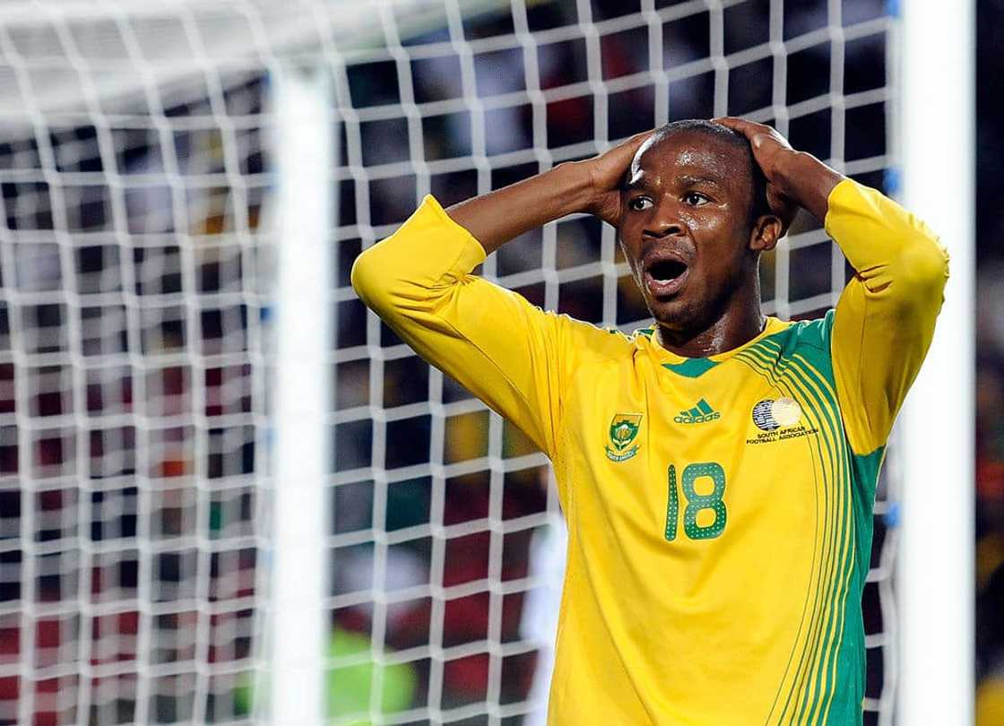 Bafana Bafana forward Thembinkosi "Terror" Fanteni during second half of FIFA Confederations Cup at Ellis Park Stadium in 2009. Bafana Bafana forward Thembinkosi "Terror" Fanteni during second half of FIFA Confederations Cup at Ellis Park Stadium in 2009.