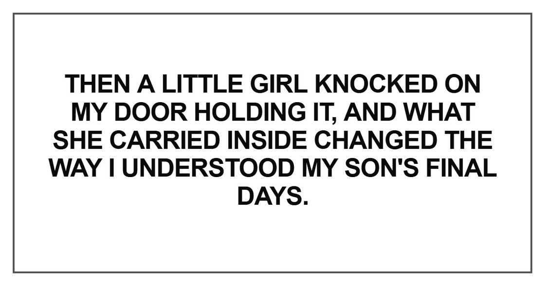 Then a little girl knocked