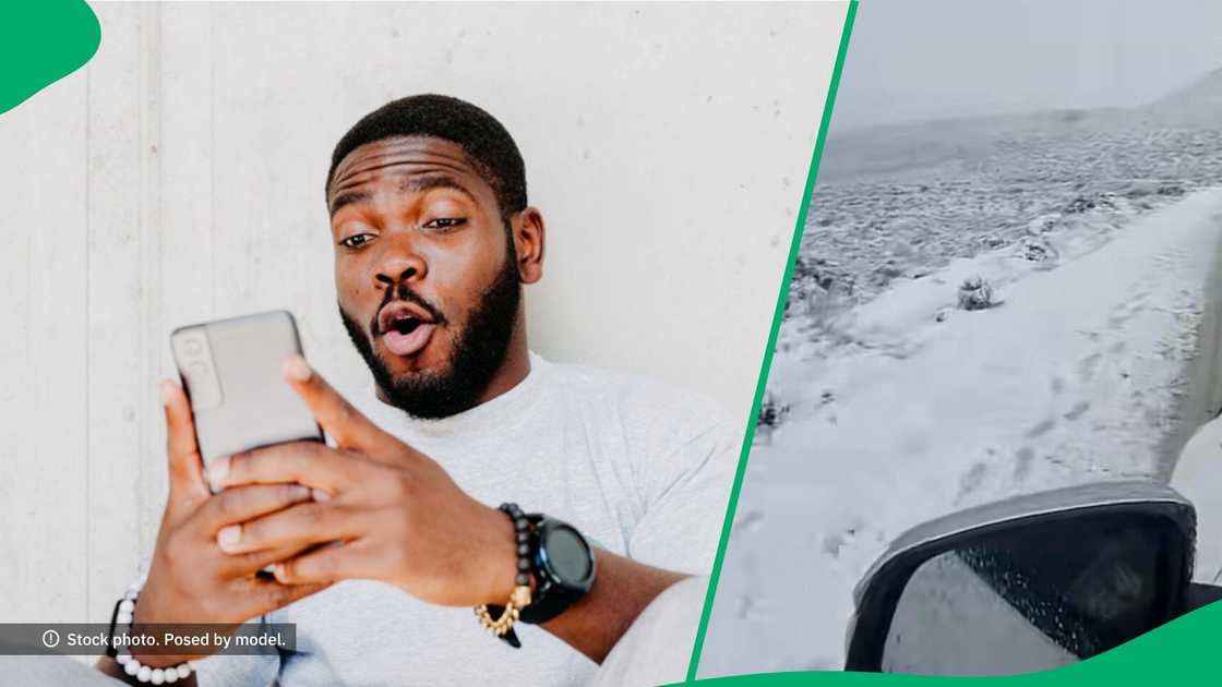 The snowfall in the Eastern Cape amazed South Africans in a TikTok video. The snowfall in the Eastern Cape amazed South Africans in a TikTok video.