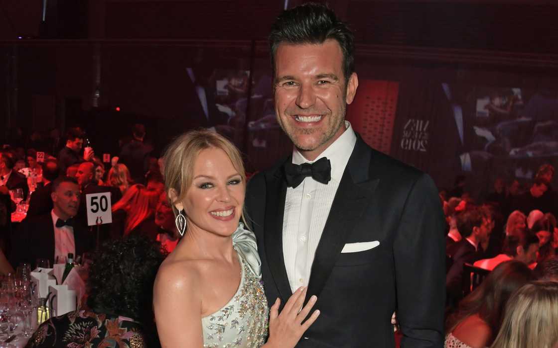 Kylie Minogue and Paul Solomons in London, England