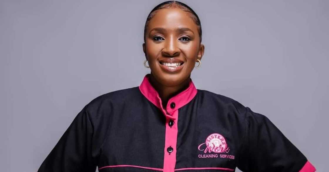 A Soweto woman who is thriving with her housekeeping business. She loves cleaning and employs 43 people. A Soweto woman who is thriving with her housekeeping business. She loves cleaning and employs 43 people.