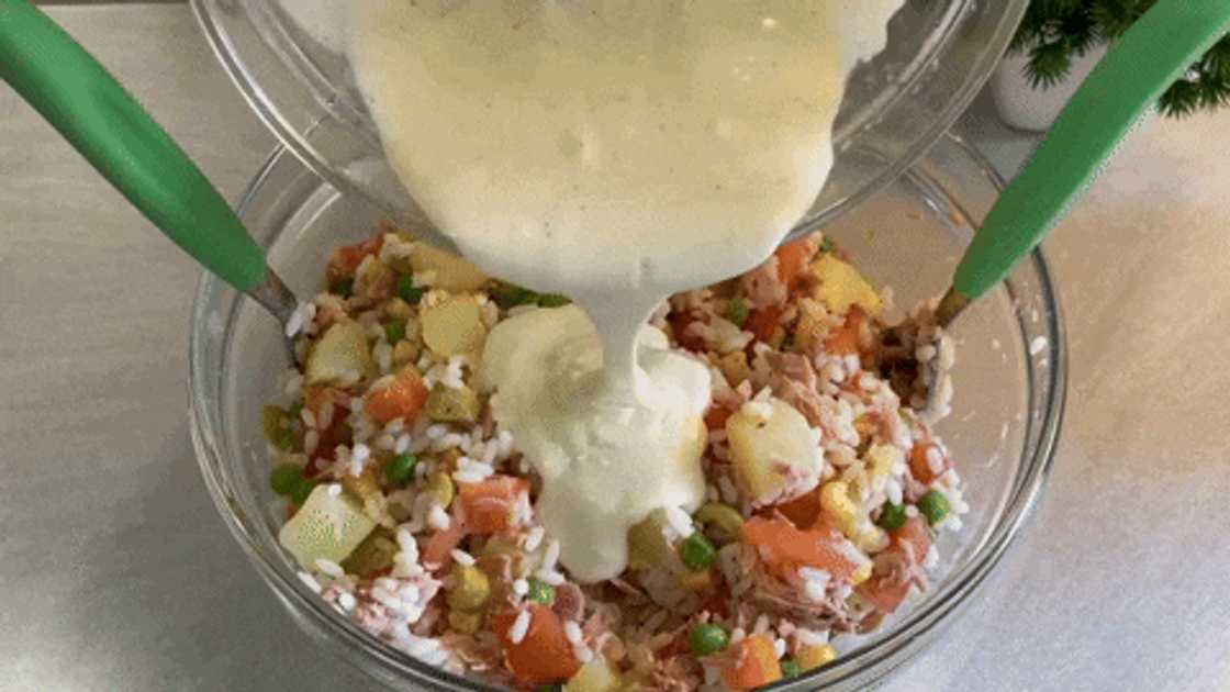 Brown rice salad with mayonnaise recipe Brown rice salad with mayonnaise recipe