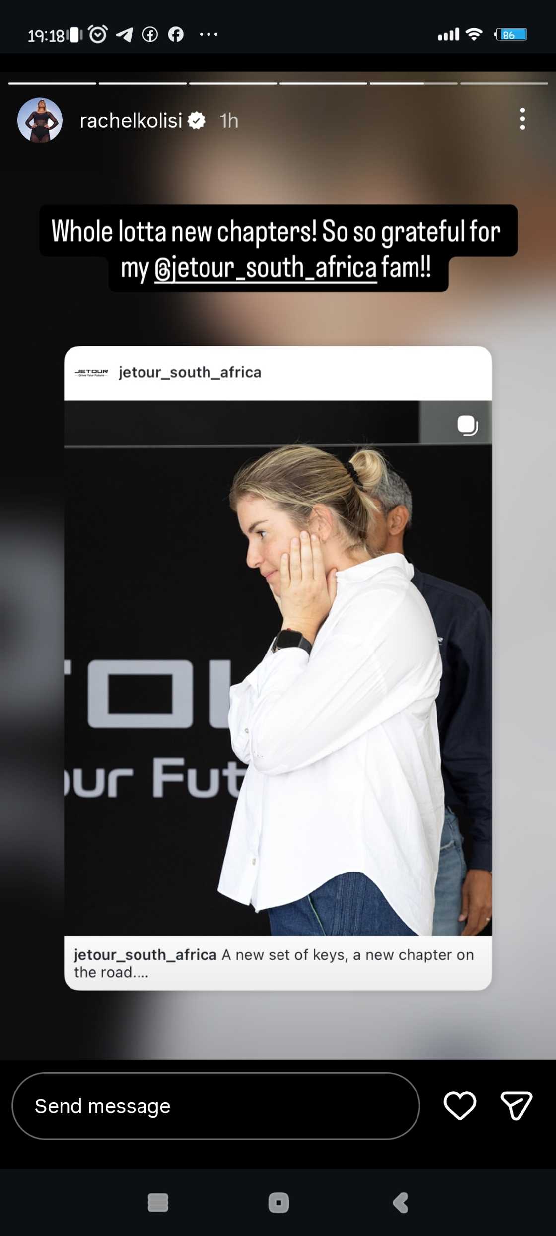 Rachel Kolisi gets car upgrade