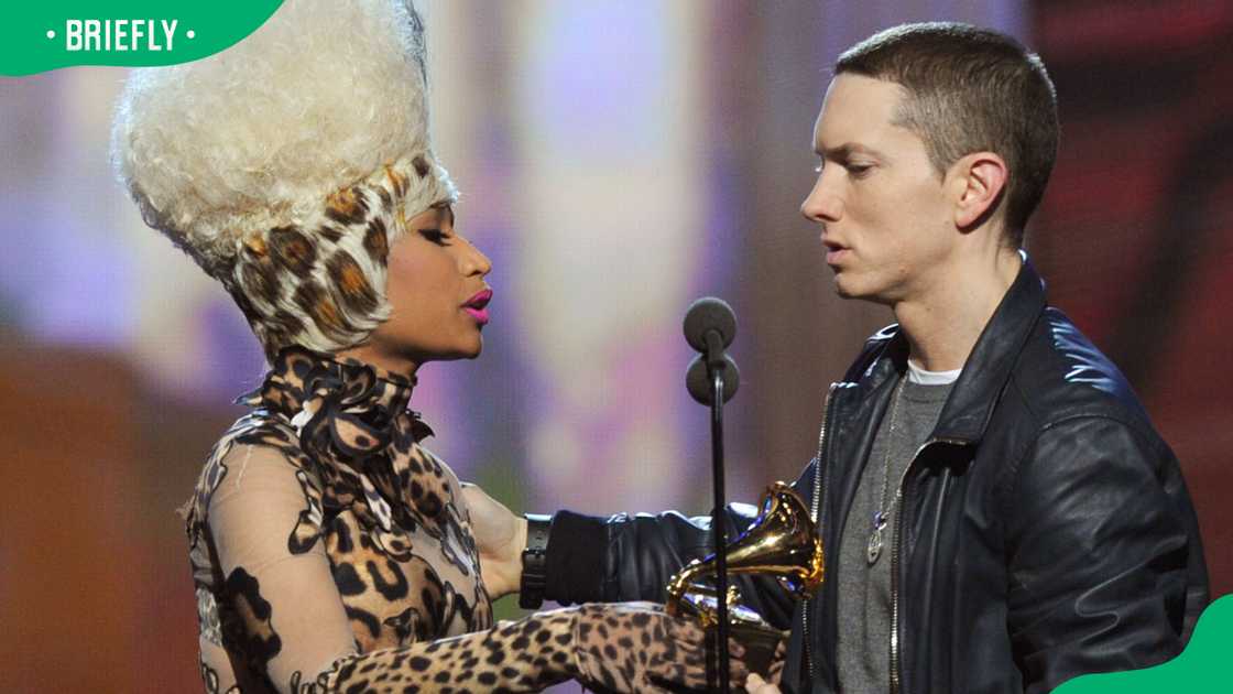 Nicki Minaj and Eminem at the Grammys Nicki Minaj and Eminem at the Grammys