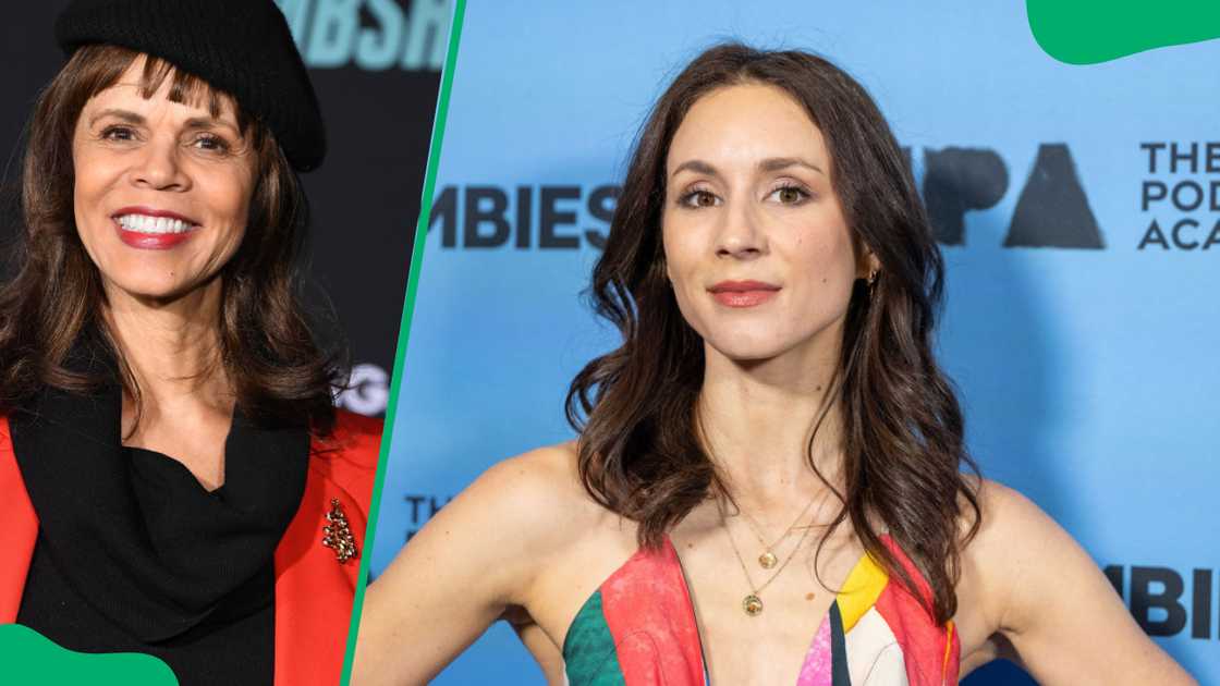 Deborah Pratt at Regency Village Theatre in 2019 (L). Troian Bellisario in Los Angeles, California, in 2024 (R) Deborah Pratt at Regency Village Theatre in 2019 (L). Troian Bellisario in Los Angeles, California, in 2024 (R)