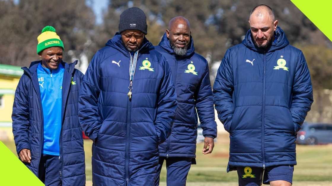 Manqoba Mnqithi's future as Mamelodi Sundowns is being assessed.