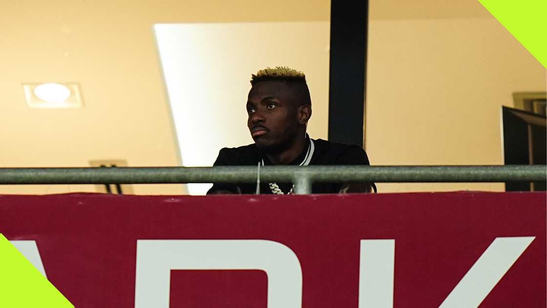 Victor Osimhen watched Galatasaray vs Gaziantep from the stands.