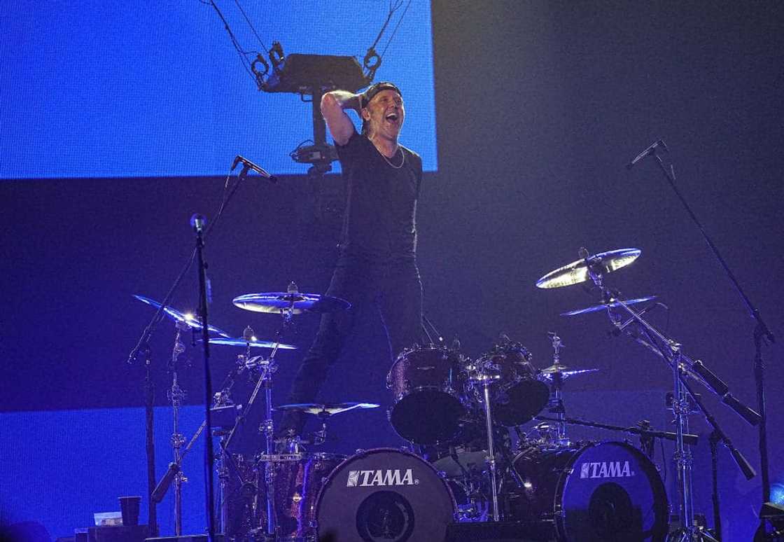 Lars Ulrich performing onstage Lars Ulrich performing onstage