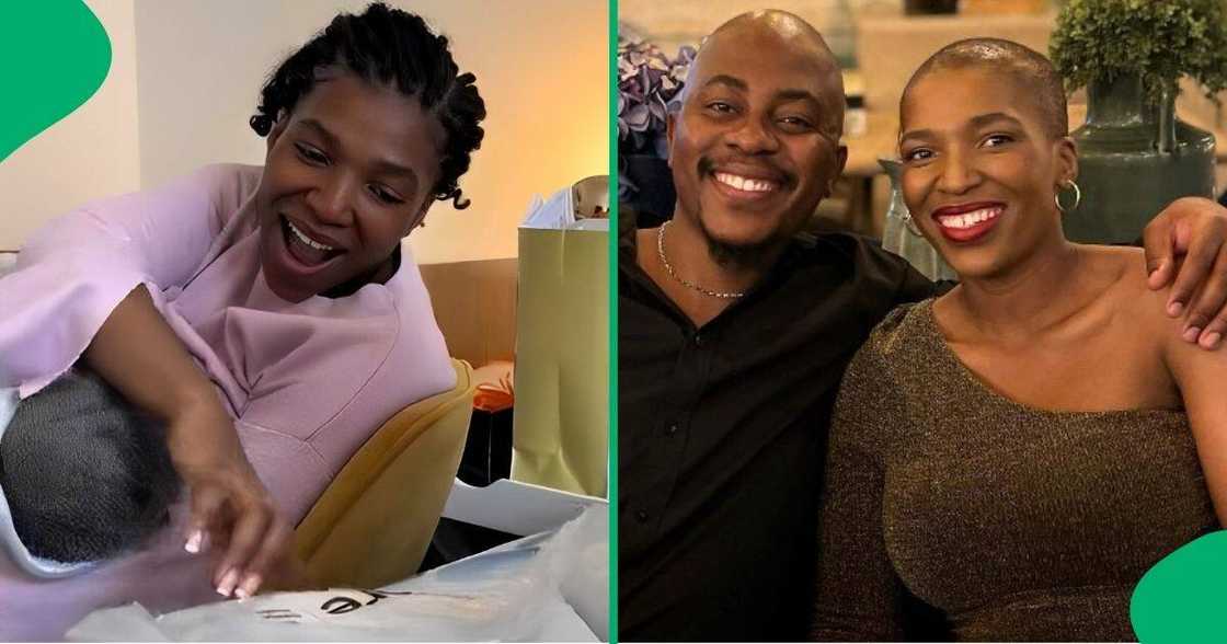 A husband gifted his wife an iPhone as a push present. A husband gifted his wife an iPhone as a push present.