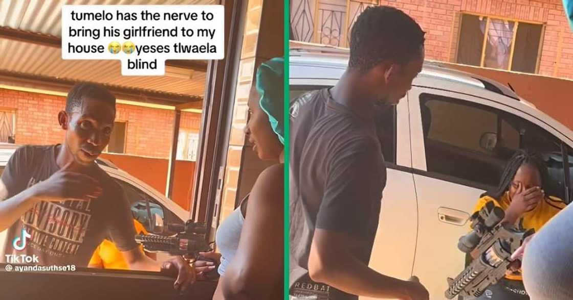 A woman threatened her ex and his new girlfriend with a toy gun A woman threatened her ex and his new girlfriend with a toy gun