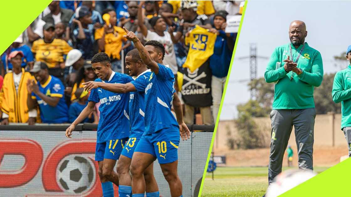 Manqoba Mngqithi explains why Mamelodi Sundowns lost to Polokwane City in the PSL over the weekend. Photo: @Masandawana. Manqoba Mngqithi explains why Mamelodi Sundowns lost to Polokwane City in the PSL over the weekend. Photo: @Masandawana.