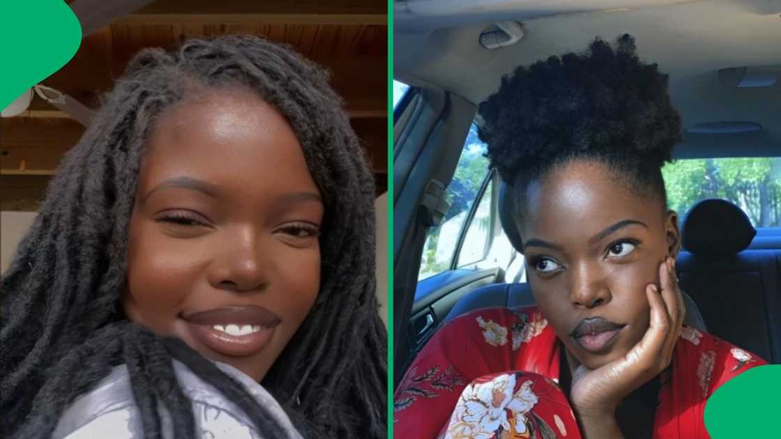 A black woman showed off her "Afrikaans side." A black woman showed off her "Afrikaans side."