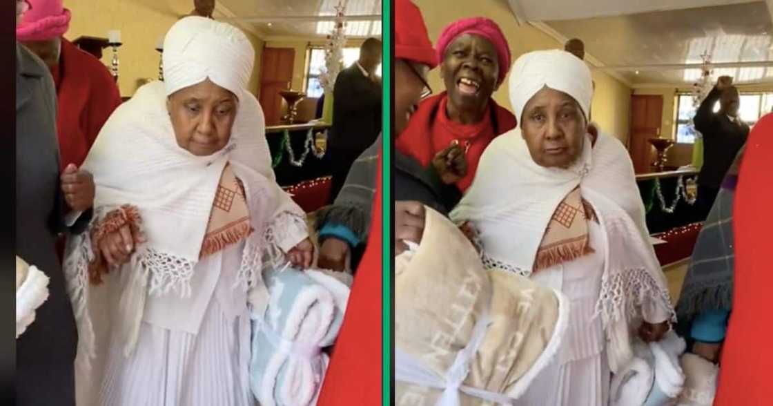 An old woman showed she can still dance and wear great-looking clothes An old woman showed she can still dance and wear great-looking clothes