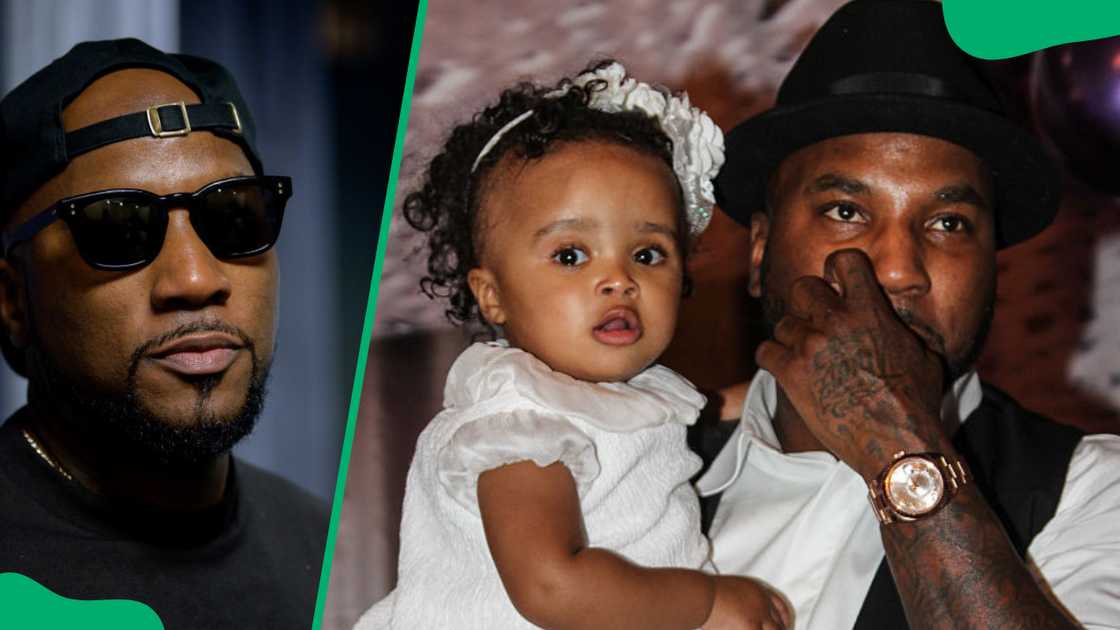 Jeezy visits Sway In The Morning with host Sway Calloway (L). The rapper and his daughter Amra Nor (R)