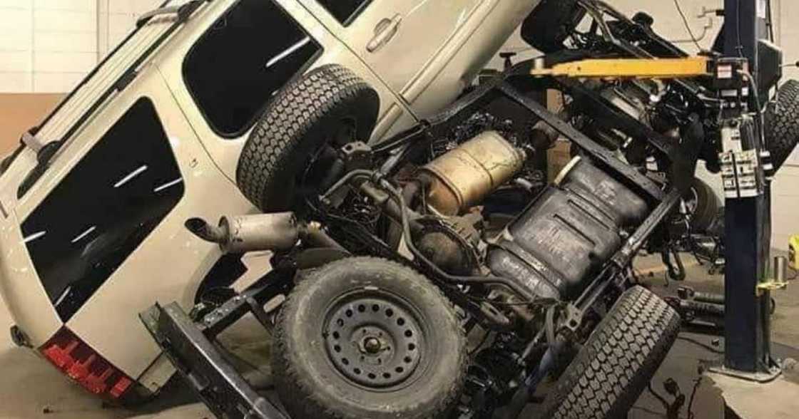 Epic fail: Mechanic shares pic of car in shambles after work accident Epic fail: Mechanic shares pic of car in shambles after work accident