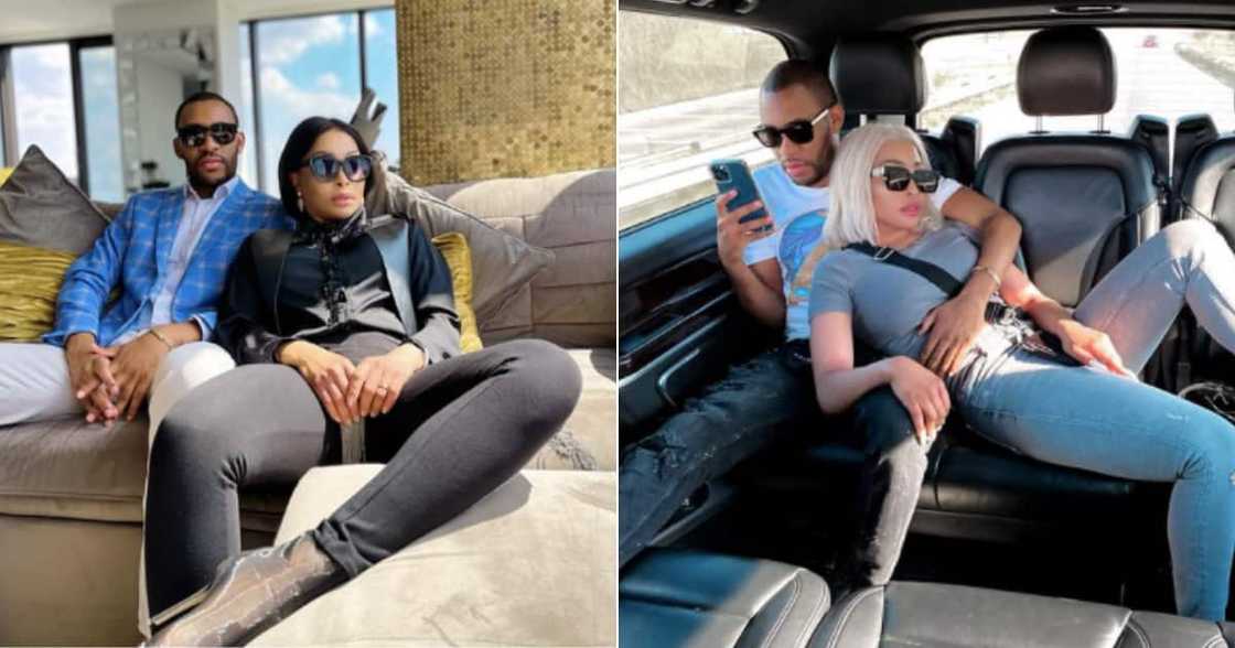 Khanyi Mbau rubbished claims that she's pregnant by her boyfriend Kudzai Mushonga