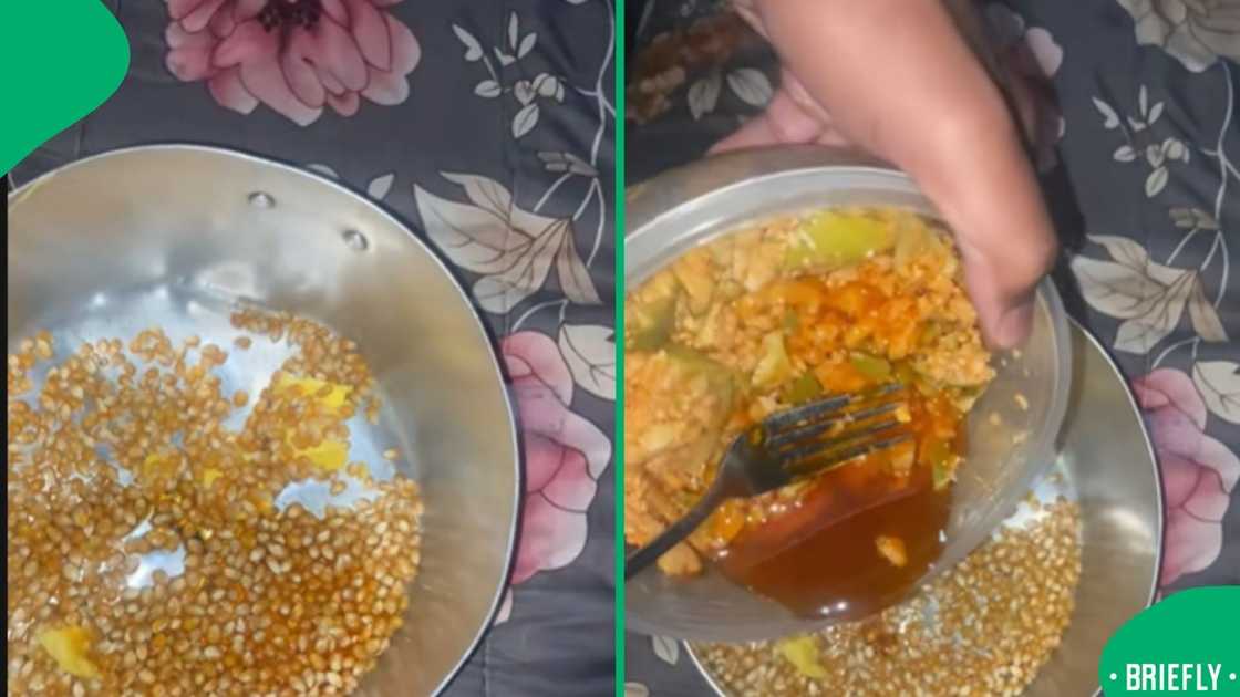 Demonstrating an unconventional cooking hack, a South African man went viral after he made popcorn using mango atchaar oil, having run out of regular cooking oil Demonstrating an unconventional cooking hack, a South African man went viral after he made popcorn using mango atchaar oil, having run out of regular cooking oil