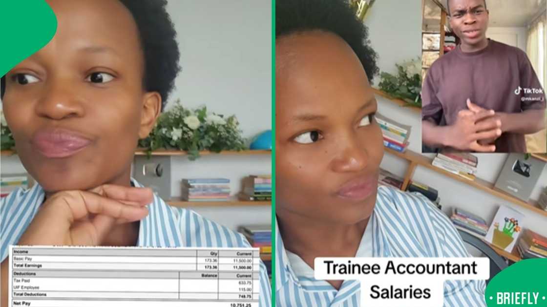 The screenshot on the right showcased a man who asked about the salary of accountants