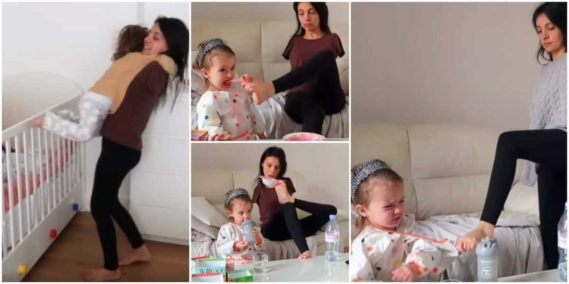 Social media reacts to adorable video of armless mum feeding and caring for her little daughter, many gush Social media reacts to adorable video of armless mum feeding and caring for her little daughter, many gush