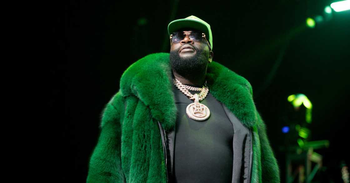 Rick Ross wore an all brown LV outfit. Rick Ross wore an all brown LV outfit.