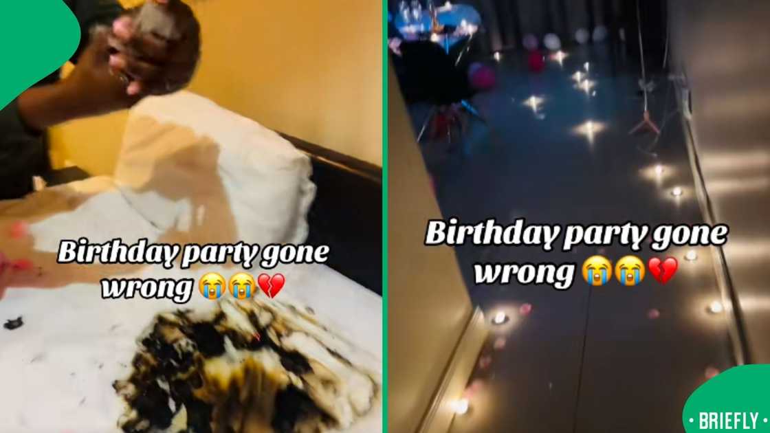 The image on the right captured the candles before candles caught on fire