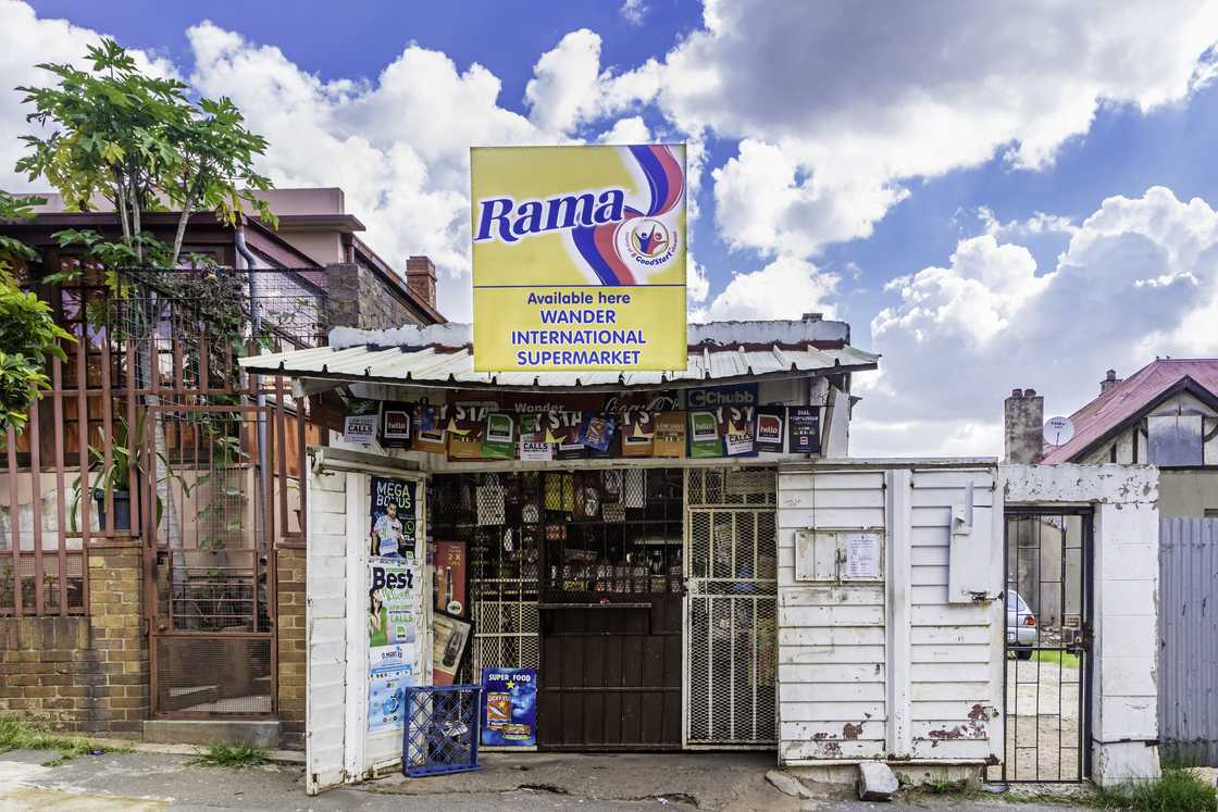 Spaza shops in South Africa sell specific snacks