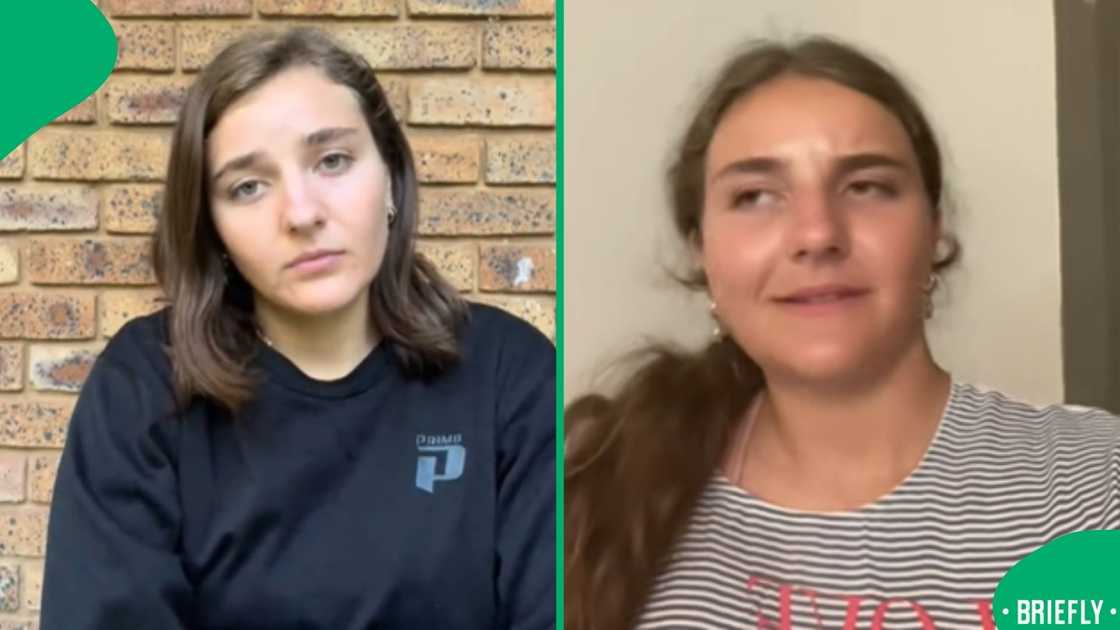 The image on the right captured the university student who shared her monthly groceries budget The image on the right captured the university student who shared her monthly groceries budget