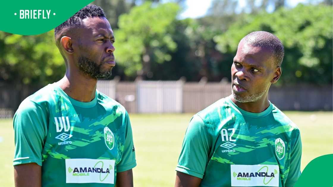 AmaZulu FC co-coaches Vusumuzi Vilakazi and Artur Zwane hope to climb the PSL log. AmaZulu FC co-coaches Vusumuzi Vilakazi and Artur Zwane hope to climb the PSL log.
