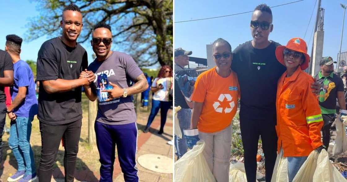Duduzane Zuma and DJ Tira cleaning up Durban Duduzane Zuma and DJ Tira cleaning up Durban