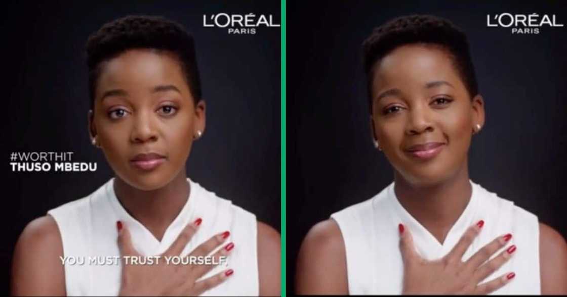 Thuso Mbedu Zulu ad for L’Oréal