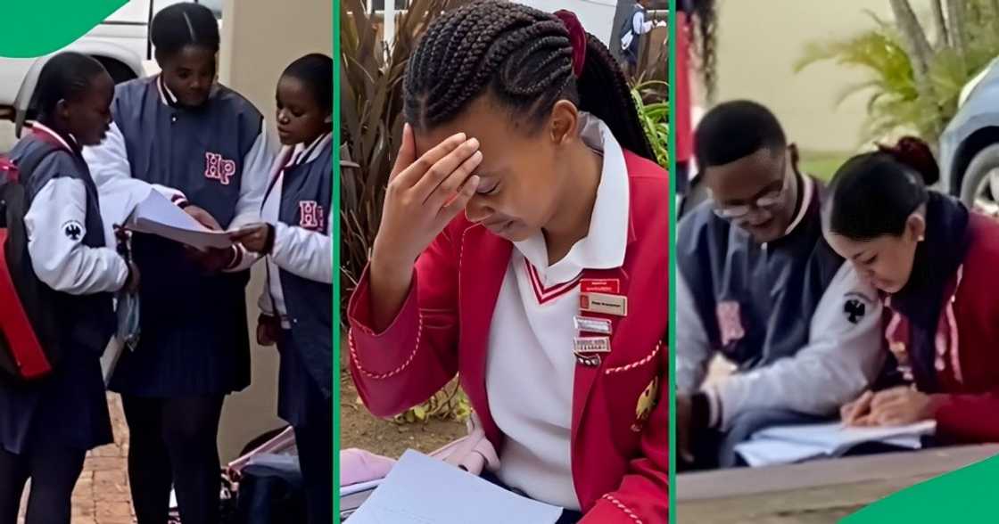 Maths students before writing exam Maths students before writing exam