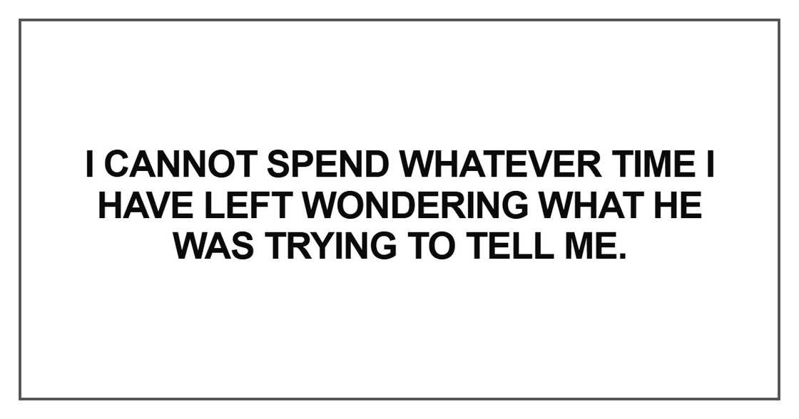 I cannot spend whatever time
