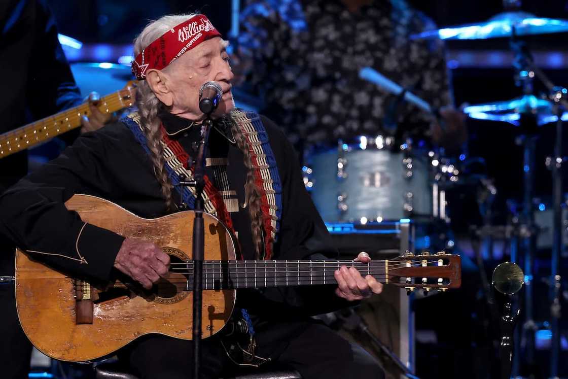 Musician Willie Nelson onstage at Barclays Center Musician Willie Nelson onstage at Barclays Center