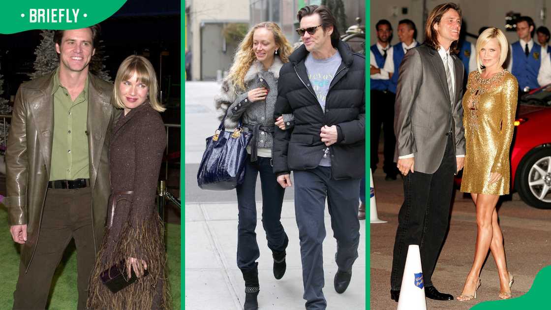 Jim Carrey and girlfriends; Renee Zellweger, Anastasia Vitkina and Jenny McCarthy