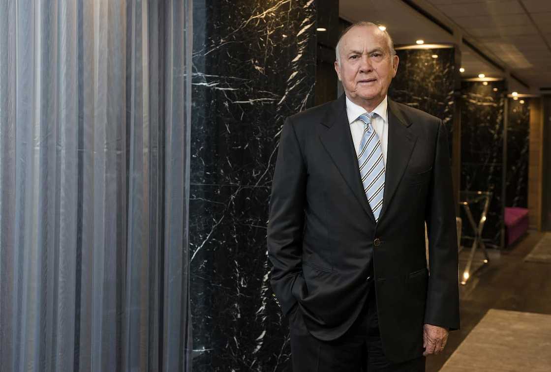 Christoffel Wiese poses for a photograph following a Bloomberg Television interview at the Pepkor Holdings Pty Ltd. offices in Cape Town