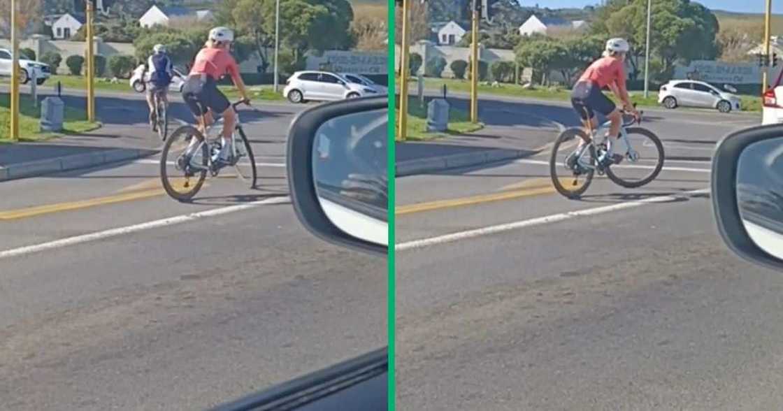 TikTok video of Cape Town cyclist