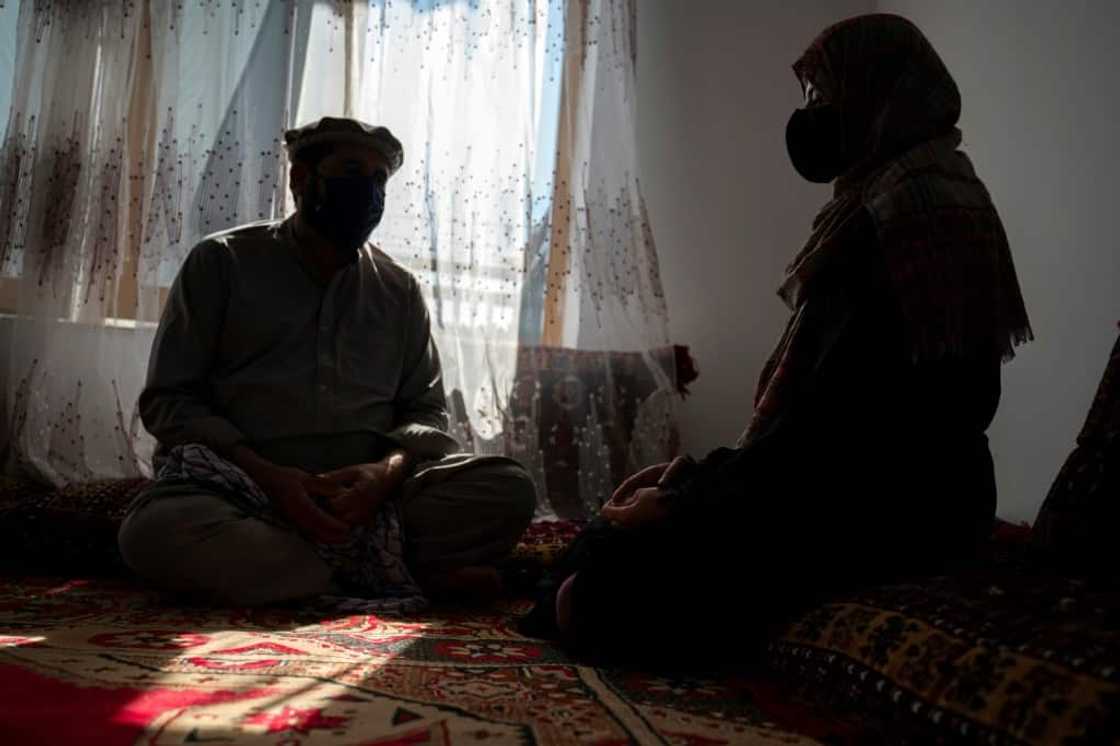 Maryam (R) told AFP even her mother could not stop her marriage at 16 after her girls' school was closed by the Taliban Maryam (R) told AFP even her mother could not stop her marriage at 16 after her girls' school was closed by the Taliban