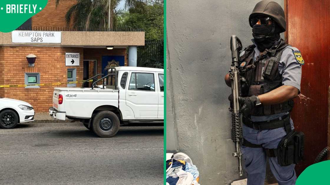 The Kempton Park police station had to temporarily close The Kempton Park police station had to temporarily close