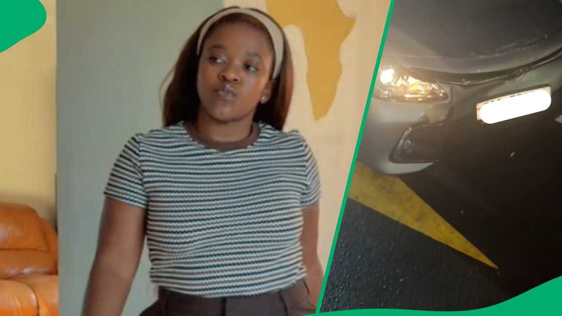 Woman crashes brand new car in a TikTok video