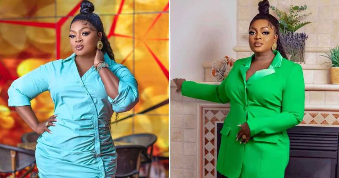 A beautiful Nigerian actress is flaunting her weight loss transformation A beautiful Nigerian actress is flaunting her weight loss transformation