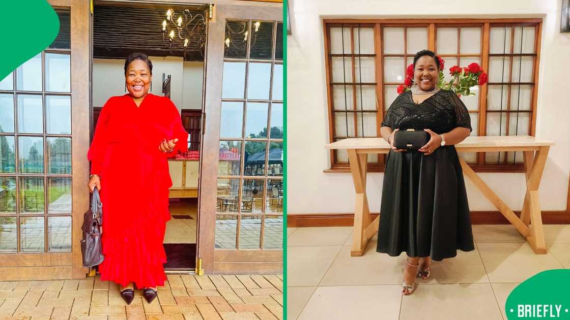 A woman showed off her luxury kitchens.