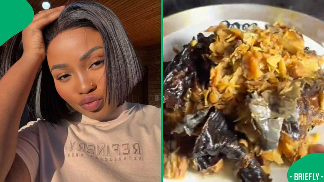 The visual on the right captured a Nigerian meal