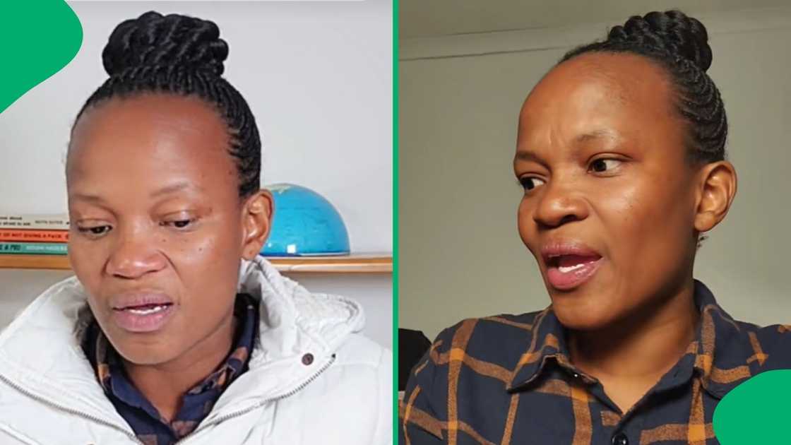 A lady received a payslip from a manager of a retail store showing off their monthly salary A lady received a payslip from a manager of a retail store showing off their monthly salary