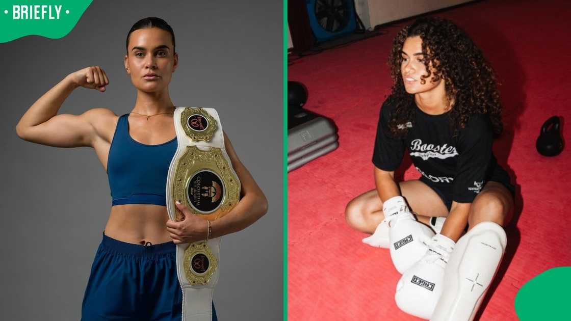 Rachel John during her kickboxing moments