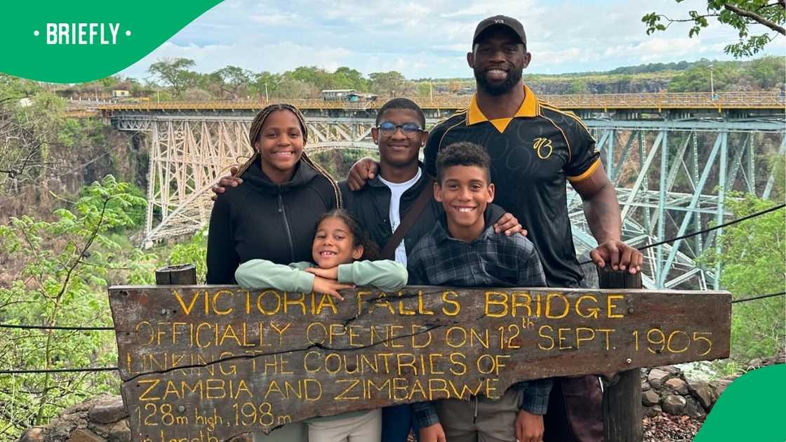 Siya Kolisi spent time with his family in Zimbabwe.