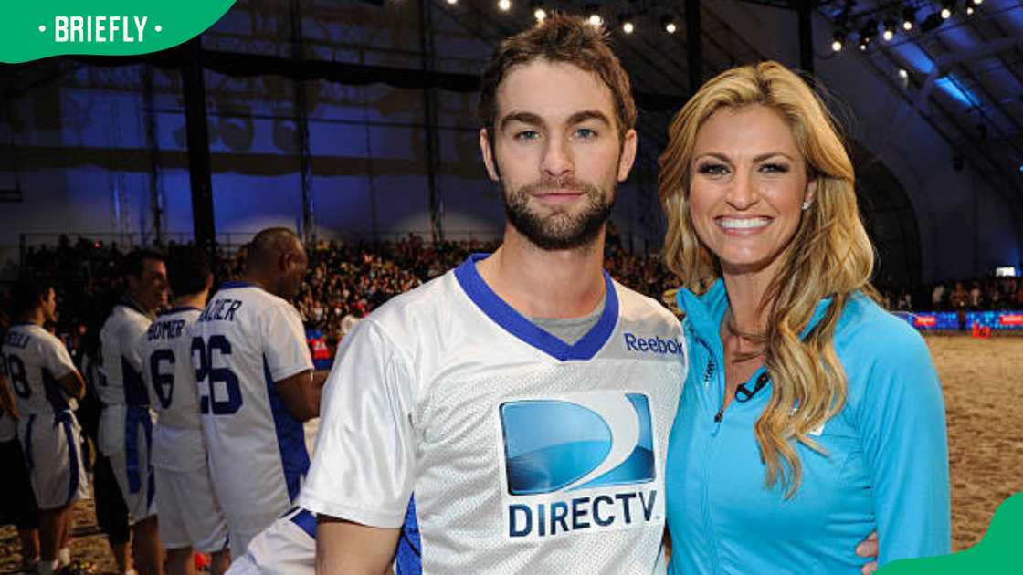 Chace Crawford and Erin Andrews at DTV SuperFan Stadium Chace Crawford and Erin Andrews at DTV SuperFan Stadium