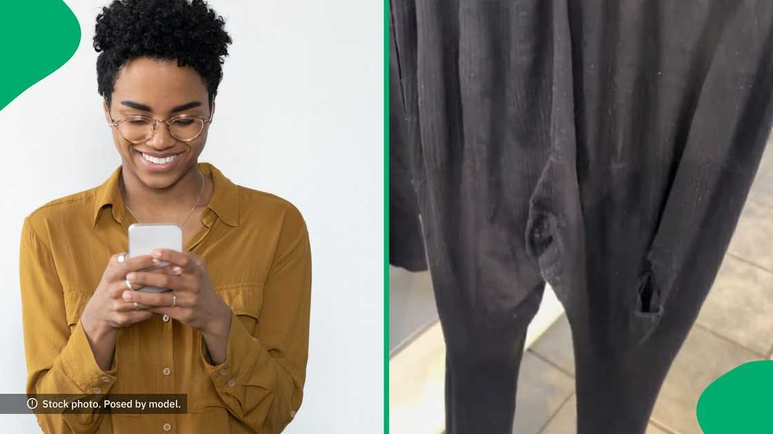 A customer illegally exchanged old leggings for new ones, leaving the internet in laughter. A customer illegally exchanged old leggings for new ones, leaving the internet in laughter.