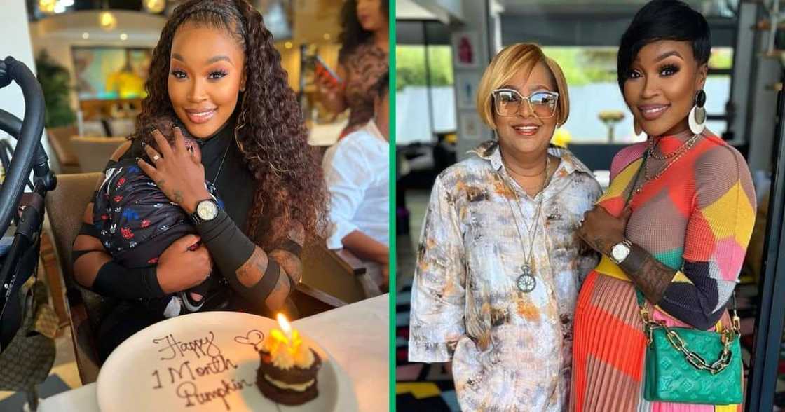 Lamiez Holworthy spends time with her mother and son Leano. Lamiez Holworthy spends time with her mother and son Leano.